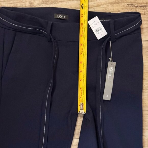 Ann Taylor LOFT Marisa Fit Navy Blue Trouser Pants Size 0 - Picture 4 of 5